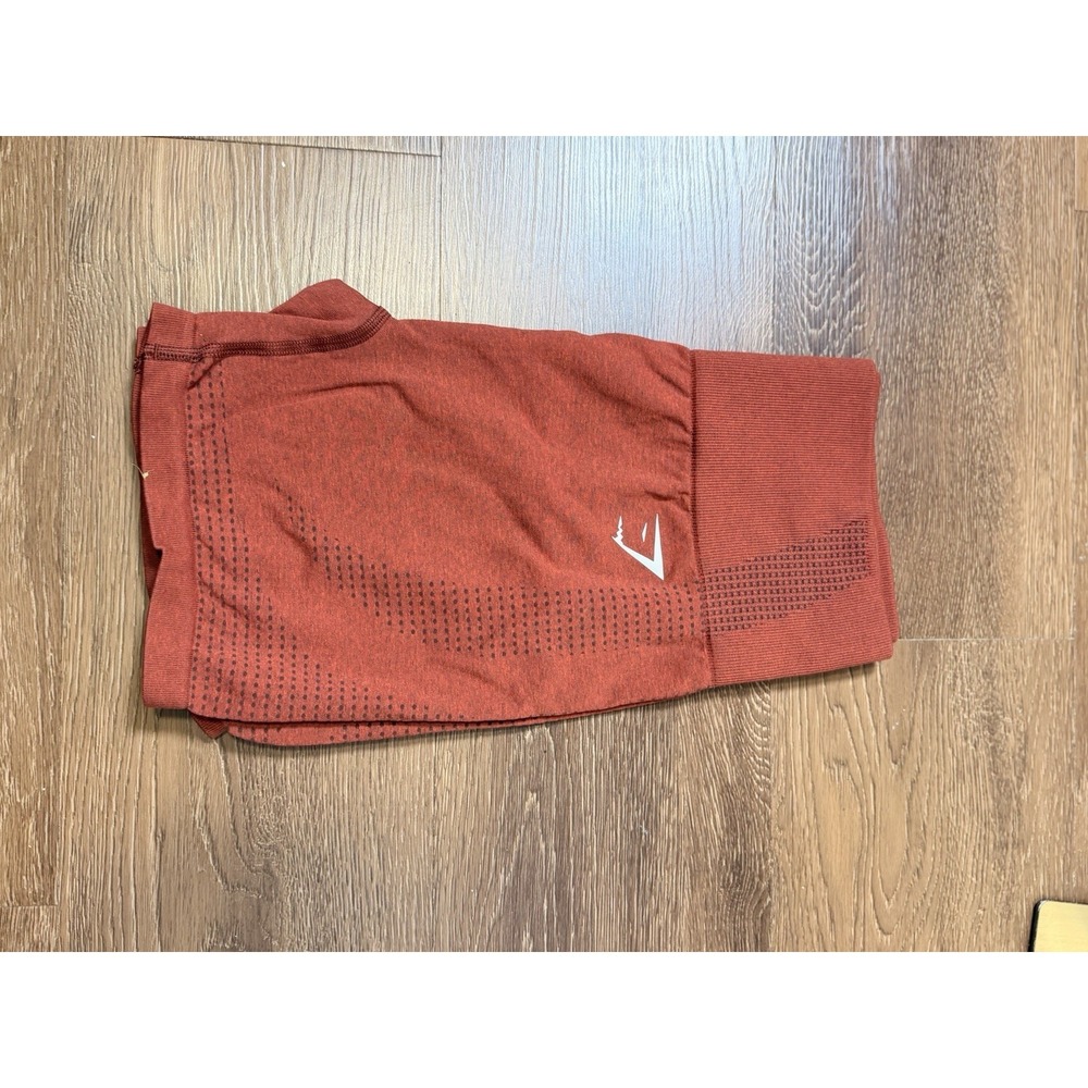 Gymshark Womens Athletic Shorts Red Size Small Drawstring High Waist Compression